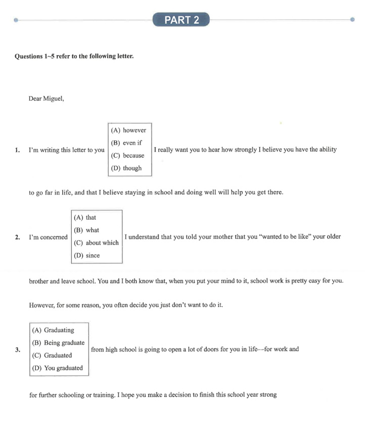 小托福考試樣卷 小托福考試樣卷