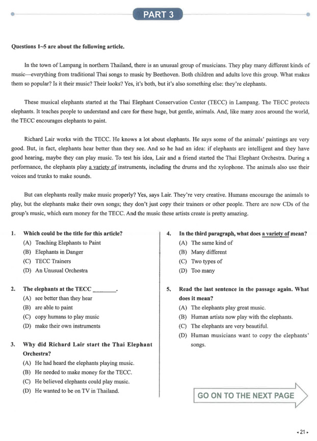 小托福考試樣卷閱讀理解部分 小托福考試樣卷閱讀理解部分