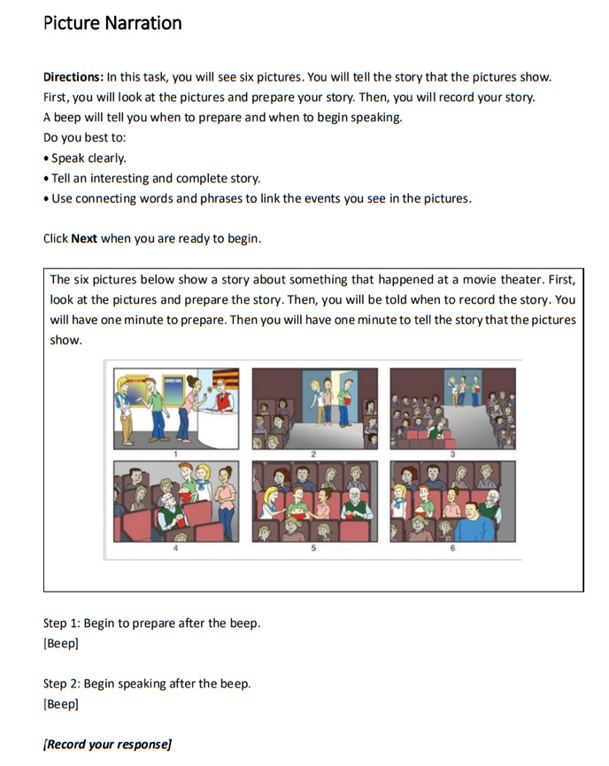 小托福考試樣卷口語(yǔ)考試圖文 小托福考試樣卷口語(yǔ)考試圖文