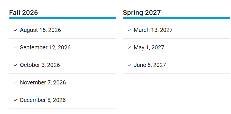 2026年SAT考試時間安排最新公布!