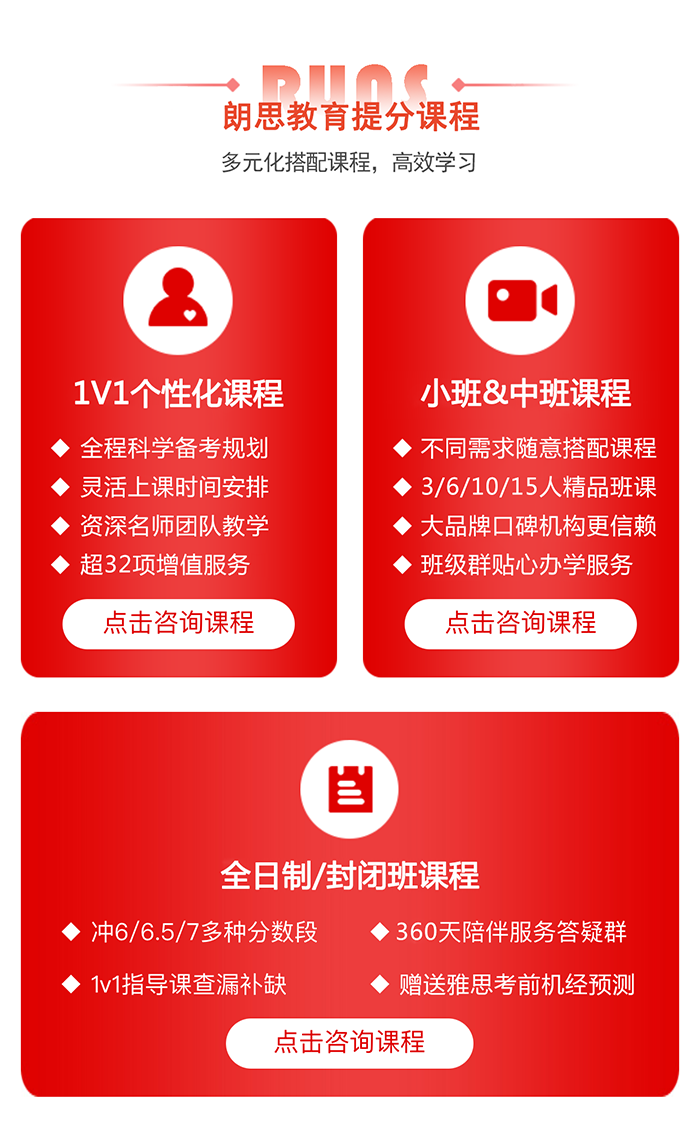 朗思教育雅思提分課程(1對1、小班、封閉班等) 朗思教育雅思提分課程(1對1、小班、封閉班等)